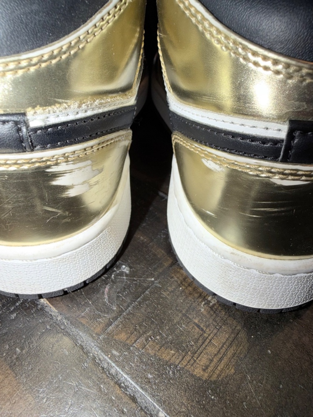 🤎 NIKE // Kids Air Jordan Mid Metallic Gold // Size 4Y - Picture 3 of 7